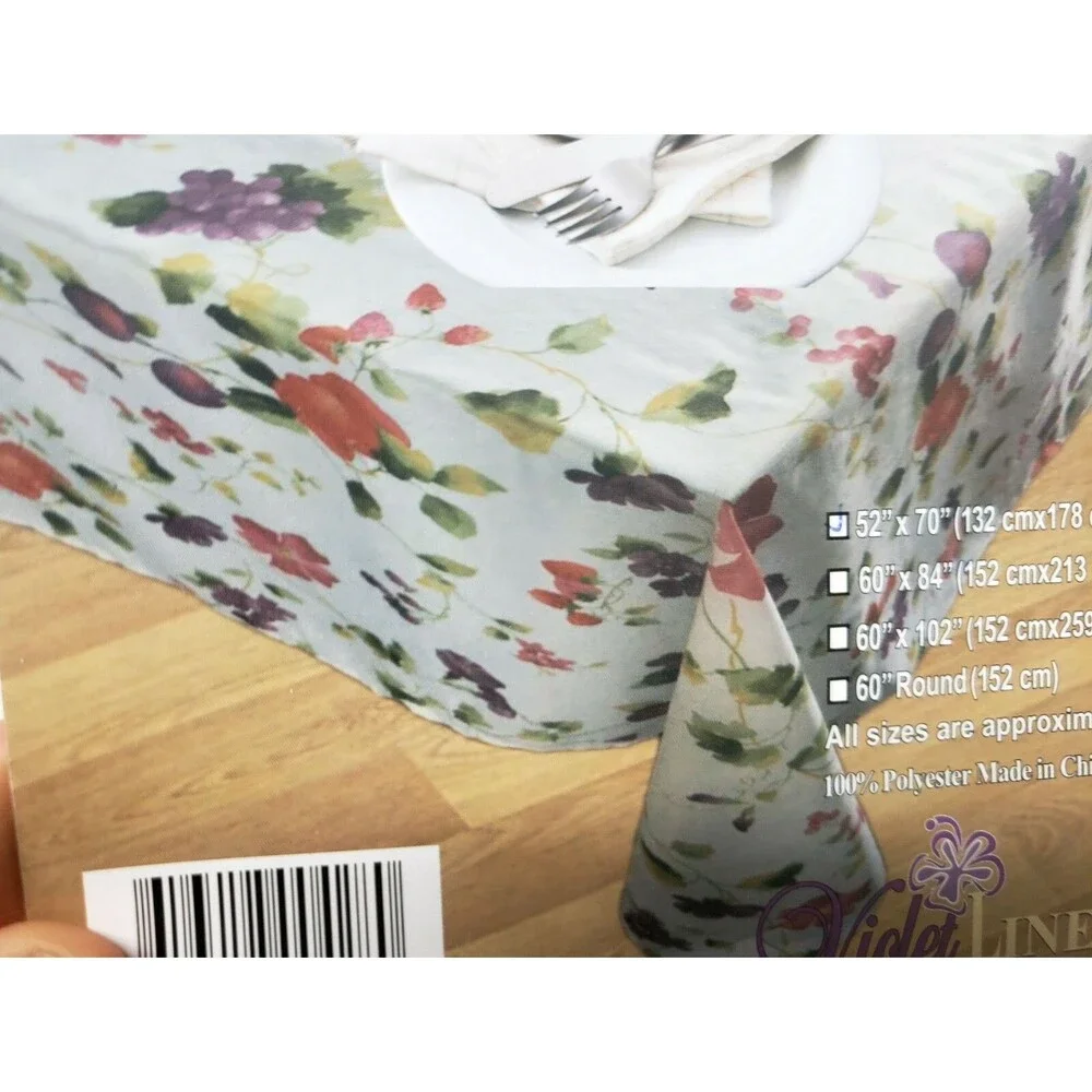 Printed Fabric Tablecloth, 52